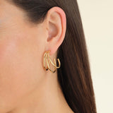 Rosefield Jewellery - Triple Hoop Earrings Gold