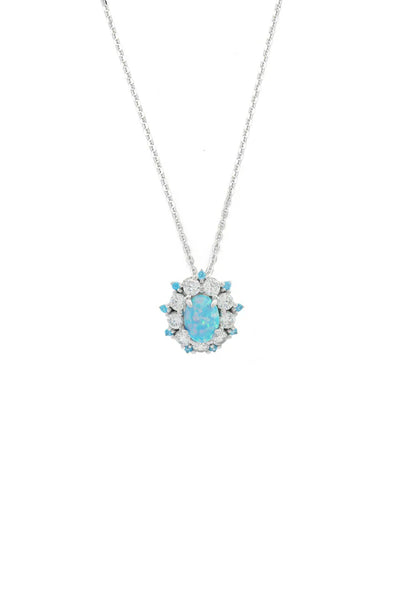 Georgini - Opal Glow Barangaroo Blue Created Opal Pendant