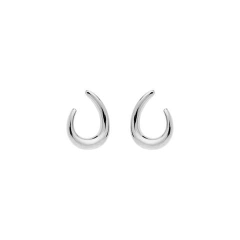 Najo - Baby Curl Stud Earrings Silver