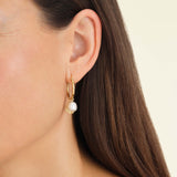 Rosefield - Shell and pearl hoops