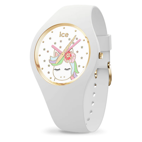 Ice Watch - Fantasia Collection Unicorn Gold Case & White Strap