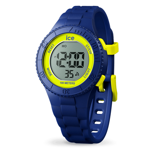 Ice - Digital Navy Yellow Small Watch