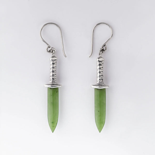 Nick Von K - Baby Pounamu Dagger Earrings