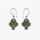 Nick Von K - Pounamu Owl Guardian Earrings