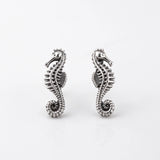 Nick Von K - Seahorse Stud Earrings in Sterling Silver