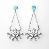 Nick Von K - Topaz Kraken Octopus Drop Studs