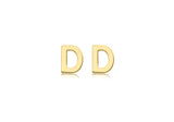 Brent Weatherall - 9ct yellow Gold Mini Initial Stud Earrings Pair
