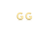 Brent Weatherall - 9ct yellow Gold Mini Initial Stud Earrings Pair