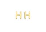Brent Weatherall - 9ct yellow Gold Mini Initial Stud Earrings Pair