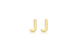 Brent Weatherall - 9ct yellow Gold Mini Initial Stud Earrings Pair