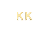Brent Weatherall - 9ct yellow Gold Mini Initial Stud Earrings Pair