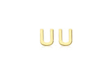 Brent Weatherall - 9ct yellow Gold Mini Initial Stud Earrings Pair