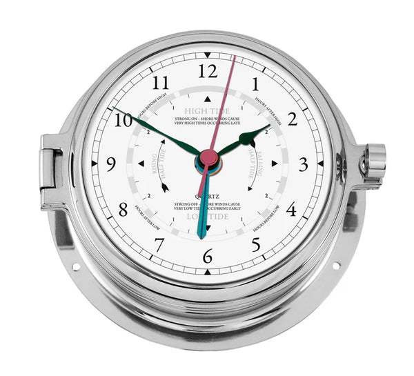 Fischer - Solid Polished Chrome Marine Tide Clock
