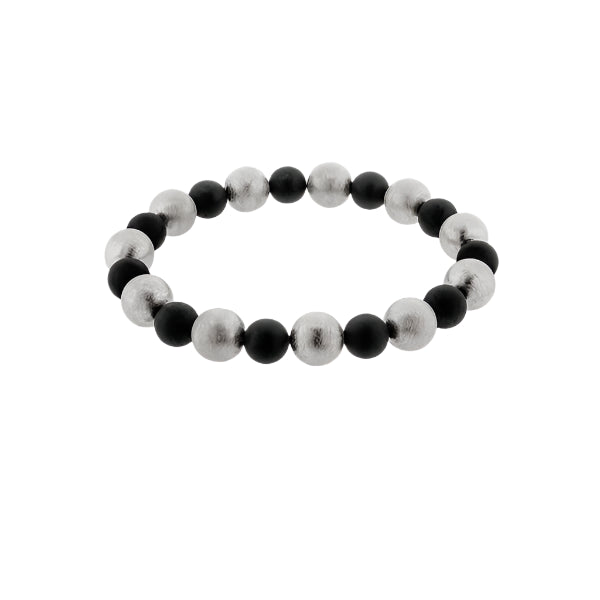 Diva - Luce Bracelet Sterling Silver Rhodium Plated And Onyx