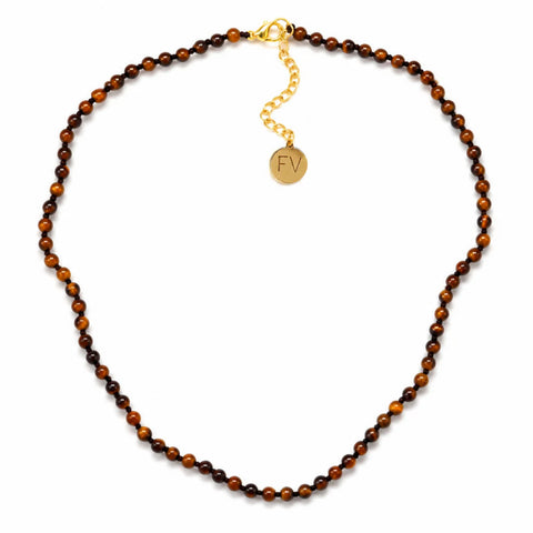 Fabuleux Voux - Tiger's Eye 3mm Polished Necklace 45cm