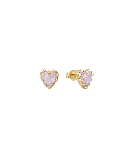 Stolen Girlfriends Club - Love Claw Earrings Pink Opal Gold Plate