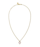 Stolen Girlfriends Club - Love Claw Necklace, Pink Opal/Gold Plate