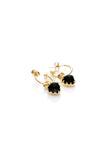 Stolen Girlfriends Club - Love Claw Anchor Earrings Onyx Gold Plated