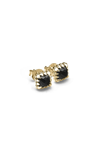 Stolen Girlfriends Club - Mini Claw Studs Gold Plated Onyx