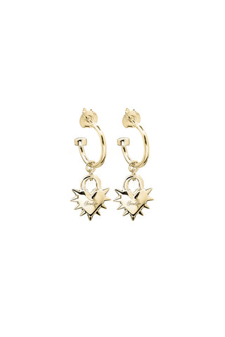 Stolen Girlfriends Club - Love Locket Anchor Earrings Gold Plated