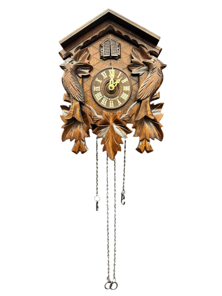 Hekas Quartz Cuckoo Clock Walnut Colour