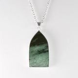 Nick Von K - Gothic Pendant in Sterling Silver with Pounamu