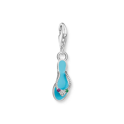 Thomas Sabo CHARMISTA - Turquoise Flip Flop CZ