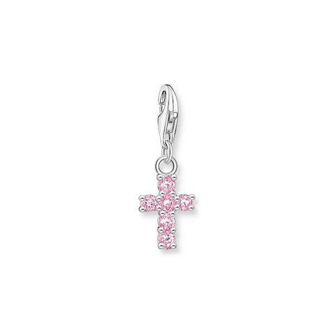 Thomas Sabo CHARMISTA - Pink CZ Cross Charm