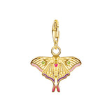 Thomas Sabo - Charm CZ Colorful Moth Gold Plated