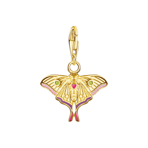 Thomas Sabo - Charm CZ Colorful Moth Gold Plated