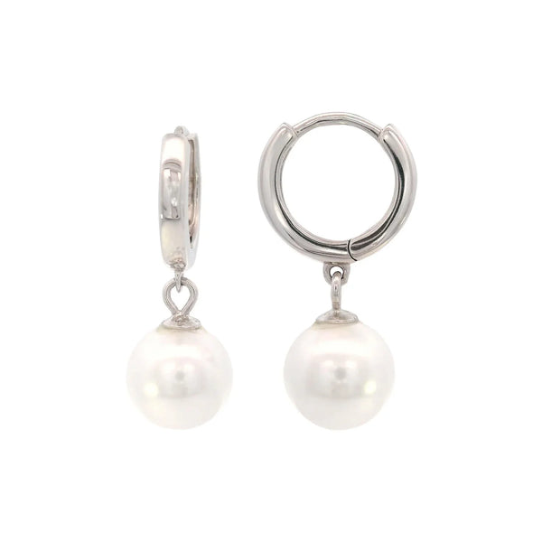 Georgini - Nine - 2 - FIve Pearl Hoop Earrings Silver
