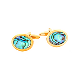 Cudworth - Abalone Gold Plated Cufflinks