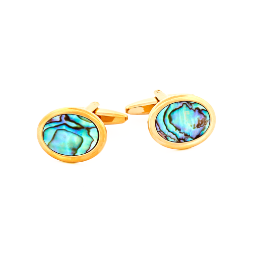 Cudworth - Abalone Gold Plated Cufflinks