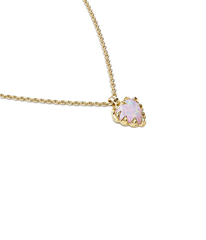 Stolen Girlfriends Club - Love Claw Necklace, Pink Opal/Gold Plate