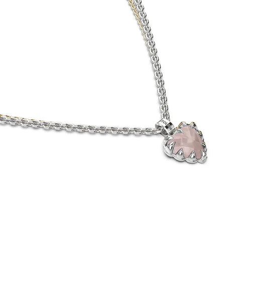 Stolen Girlfriends Club - Mini Love Claw Necklace Rose Quartz