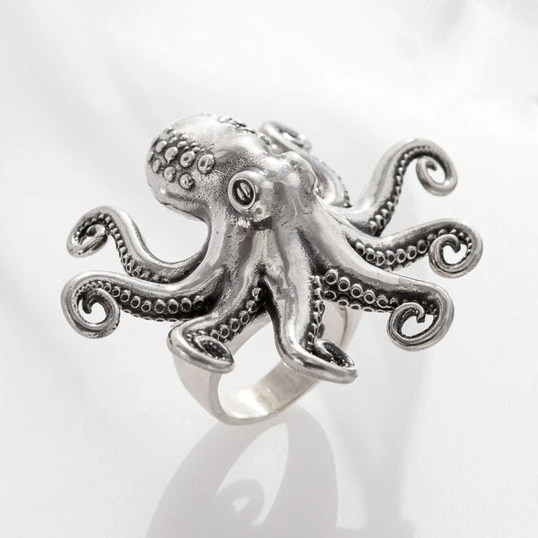 Nick Von K - Kraken Octopus ring in Sterling Silver