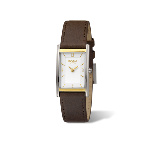 Boccia - Pure Titanium Two Tone Leather Strap Watch