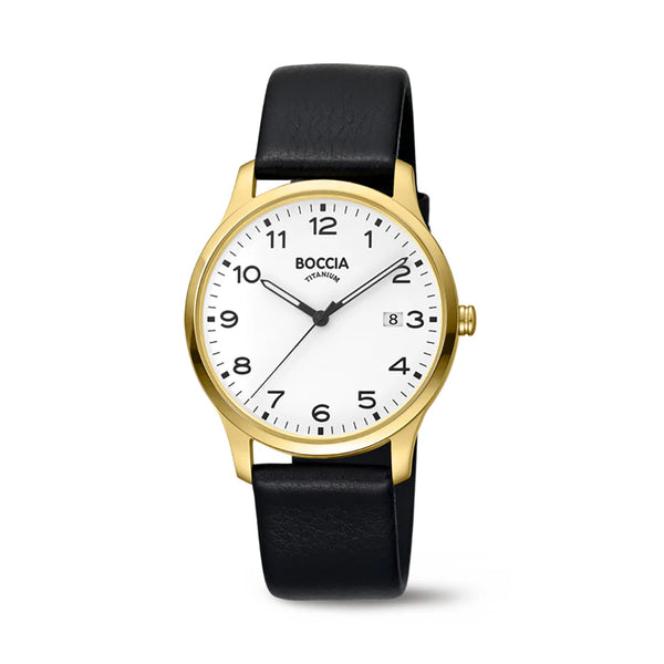 Boccia - Titanium Mens Watch Gold Plated & Titanium