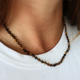 Fabuleux Voux - Tiger's Eye 3mm Polished Necklace 40cm
