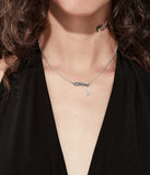 Stolen Girlfriends Club -  Sentimental Script Necklace Silver