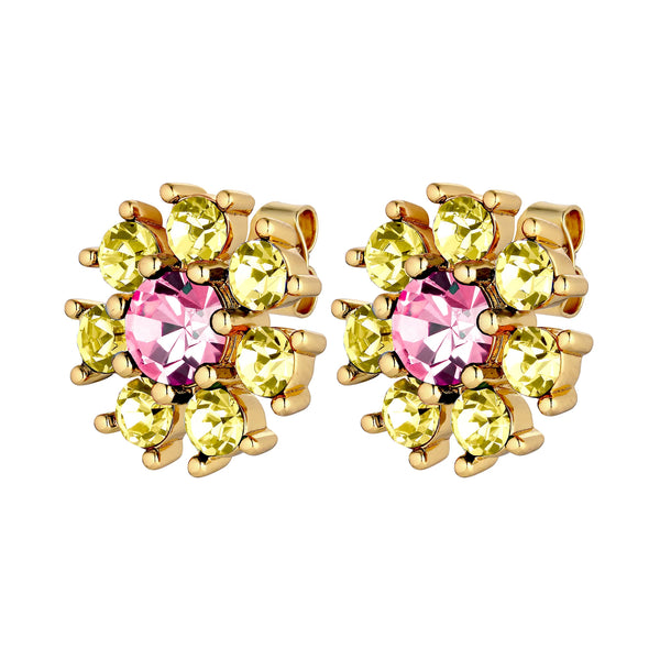 Dyrberg/Kern - Aude Gold Earrings Yellow &  Rose