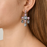 Dyrberg/Kern -  Leonora Shiny Silver Earrings Grey & Vintage Rose