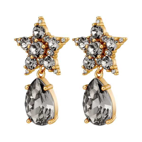 Dyrberg/Kern - Hydra Gold Earrings  Grey