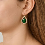 Dyrberg/Kern - Fiora Gold Necklace Emerald Green & Golden
