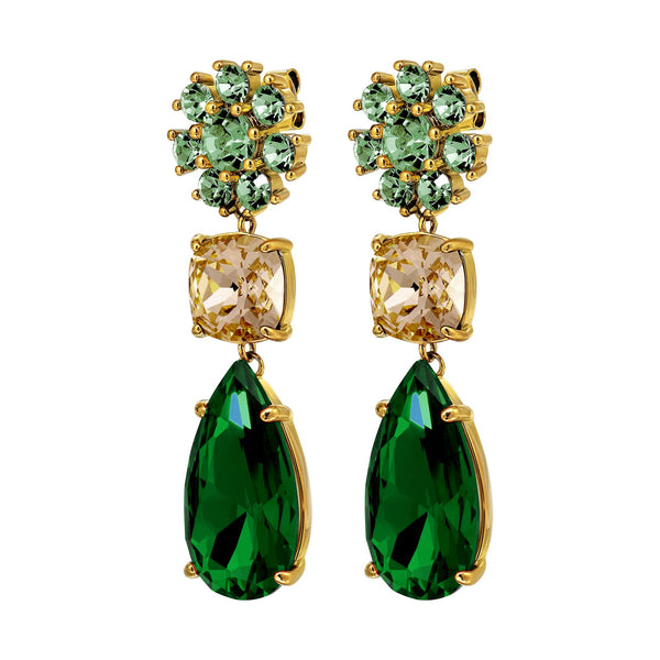 Dyrberg Kern - Misia SG Emerald Green & Golden Crystal