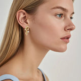 Dyrberg Kern - Curra Gold Statement Earrings Golden