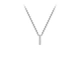 Brent Weatherall - 9ct White Gold Initial Letter Chain Necklace