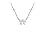 Brent Weatherall - 9ct White Gold Initial Letter Chain Necklace