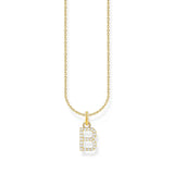 Thomas Sabo - Gold Plated CZ Initial "B" Necklace