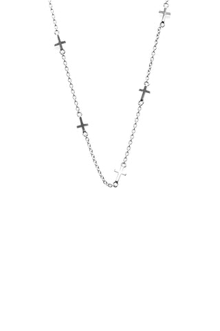 Stolen Girlfriends Club - Cross Choker Silver